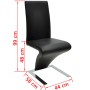 Esszimmerstühle 2 Einheiten aus schwarzem Kunstleder von vidaXL, Essstühle - Ref: Foro24-240042, Preis: 261,58 €, Rabatt: %