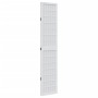 Biombo separador de 3 paneles madera maciza Paulownia blanco