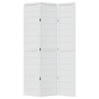 Biombo separador de 3 paneles madera maciza Paulownia blanco