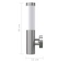 RVS wasserdichte Wandleuchte für den Innen- und Außenbereich von vidaXL, Außenbeleuchtung - Ref: Foro24-40370, Preis: 26,28 €...