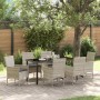 Conjunto de Comedor de Jardín 7 pcs Gris claro Poliratán