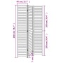 Biombo separador de 3 paneles madera maciza Paulownia negro