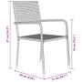 Conjunto de Comedor de Jardín 5 pcs Negro Poliratán