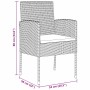 Conjunto de Comedor de Jardín con cojín 5 pcs Negro Poliratán