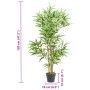 Árbol de bambú artificial con 552 hojas verde 120 cm