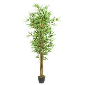 Árbol de bambú artificial con 1288 hojas verde 180 cm