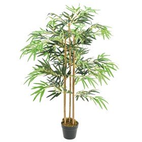 Árbol de bambú artificial con 730 hojas verde 120 cm