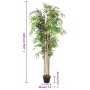 Árbol de bambú artificial con 1650 hojas verde 180 cm