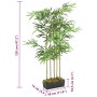 Árbol de bambú artificial con 730 hojas verde 120 cm