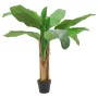Árbol de plátano artificial 9 hojas verde 120 cm