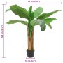Árbol de plátano artificial 9 hojas verde 120 cm