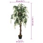 Árbol de wisteria artificial 840 hojas verde y blanco 120 cm en Flora artificial | Comprar online en Foro24