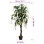 Árbol de wisteria artificial 1260 hojas verde y blanco 180 cm en Flora artificial | Comprar online en Foro24