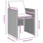Conjunto de Comedor de Jardín 5 pcs Gris claro Poliratán