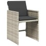 Conjunto de Comedor de Jardín 5 pcs Gris claro Poliratán