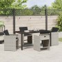 Conjunto de Comedor de Jardín 5 pcs Gris claro Poliratán