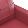 Sillón cuero sintético rojo tinto 60 cm