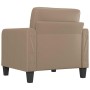 Sillón cuero sintético color capuchino 60 cm