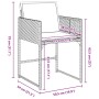 Conjunto de Comedor de Jardín con cojín 5 pcs Negro Poliratán