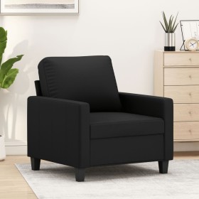 Sillón cuero sintético negro 60 cm Sillón cuero sintético negro 60 cm