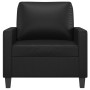 Sillón cuero sintético negro 60 cm