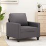 Sillón cuero sintético gris 60 cm en Sofás | Comprar online en Foro24