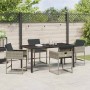 Conjunto de Comedor de Jardín 5 pcs Gris claro Poliratán