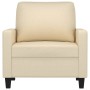 Sillón de tela color crema 60 cm