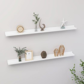 Estantes de pared 2 unidades blanco 100x9x3 cm de vidaXL, Estantes y estanterías - Ref: Foro24-326658, Precio: 27,04 €, Descu...