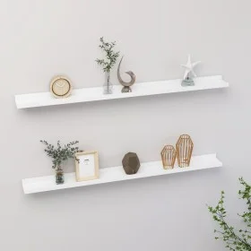 Wall shelves 2 units white 100x9x3 cm by vidaXL, Shelves and shelves - Ref: Foro24-326658, Price: 26,55 €, Discount: %