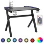 Gaming-Schreibtisch mit LED-Licht Y-Form schwarz 110x60x75 cm von vidaXL, Schreibtische - Ref: Foro24-325424, Preis: 121,19 €...