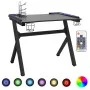 Gaming-Schreibtisch mit LED-Licht Y-Form schwarz 110x60x75 cm von vidaXL, Schreibtische - Ref: Foro24-325424, Preis: 119,81 €...