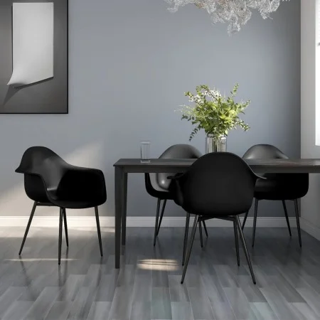 Esszimmerstühle 4 Einheiten aus schwarzem PP von vidaXL, Essstühle - Ref: Foro24-338077, Preis: 208,11 €, Rabatt: %