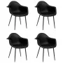 Esszimmerstühle 4 Einheiten aus schwarzem PP von vidaXL, Essstühle - Ref: Foro24-338077, Preis: 208,11 €, Rabatt: %