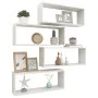 Cube wall shelf 4 units glossy white plywood 60x15x23cm by vidaXL, Shelves and shelves - Ref: Foro24-807152, Price: 66,32 €, ...