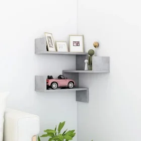 Corner wall shelf made of gray concrete plywood 40x40x50cm by vidaXL, Shelves and shelves - Ref: Foro24-807231, Price: 19,52 ...