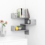 Corner wall shelf made of gray concrete plywood 40x40x50cm by vidaXL, Shelves and shelves - Ref: Foro24-807231, Price: 20,07 ...