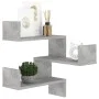 Corner wall shelf made of gray concrete plywood 40x40x50cm by vidaXL, Shelves and shelves - Ref: Foro24-807231, Price: 19,52 ...
