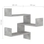 Corner wall shelf made of gray concrete plywood 40x40x50cm by vidaXL, Shelves and shelves - Ref: Foro24-807231, Price: 19,52 ...