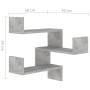 Eckwandregal Sperrholz grauer Beton 40x40x50cm von vidaXL, Regale und Regale - Ref: Foro24-807231, Preis: 20,10 €, Rabatt: %