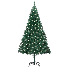 Árbol de Navidad artificial con LED y ramas gruesas verde 120cm