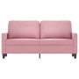 Sofá de 2 plazas terciopelo rosa 140 cm
