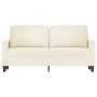 Sofá de 2 plazas terciopelo color crema 140 cm