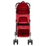 Folding double dog stroller red oxford fabric 83x48x97 cm by vidaXL, pet strollers - Ref: Foro24-172206, Price: 163,36 €, Dis...