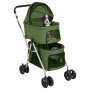 Doppelter klappbarer Hundewagen grün Oxford Stoff 83x48x97cm von vidaXL, Kinderwagen für Haustiere - Ref: Foro24-172207, Prei...