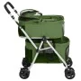 Doppelter klappbarer Hundewagen grün Oxford Stoff 83x48x97cm von vidaXL, Kinderwagen für Haustiere - Ref: Foro24-172207, Prei...