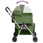 Doppelter klappbarer Hundewagen grün Oxford Stoff 83x48x97cm von vidaXL, Kinderwagen für Haustiere - Ref: Foro24-172207, Prei...