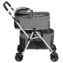 Folding double dog stroller, gray Oxford fabric, 83x48x97cm by vidaXL, pet strollers - Ref: Foro24-172205, Price: 153,88 €, D...