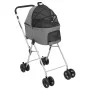 Folding double dog stroller, gray Oxford fabric, 83x48x97cm by vidaXL, pet strollers - Ref: Foro24-172205, Price: 153,88 €, D...