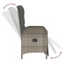 Conjunto de Comedor de Jardín con cojín 7 pcs Gris Poliratán
